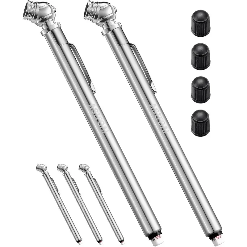 2pcs High Precision Car Tire Air Pressure Gauge Portable Motor Tire Pressure Measuring Pen Car Tire Pressure Monitor Tester Tool
