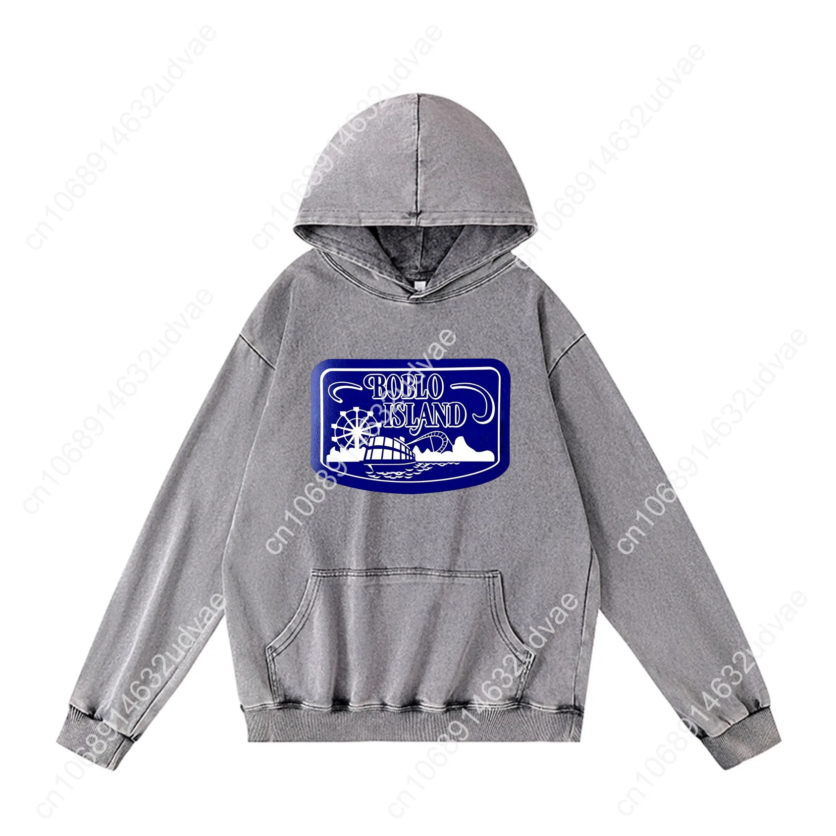 Bolo Island Detroit Hoodies Retro Hooded Sweatshirt Man Woman Teenager Pullover Sweat Shirt Pocket Oversized Customized Tops