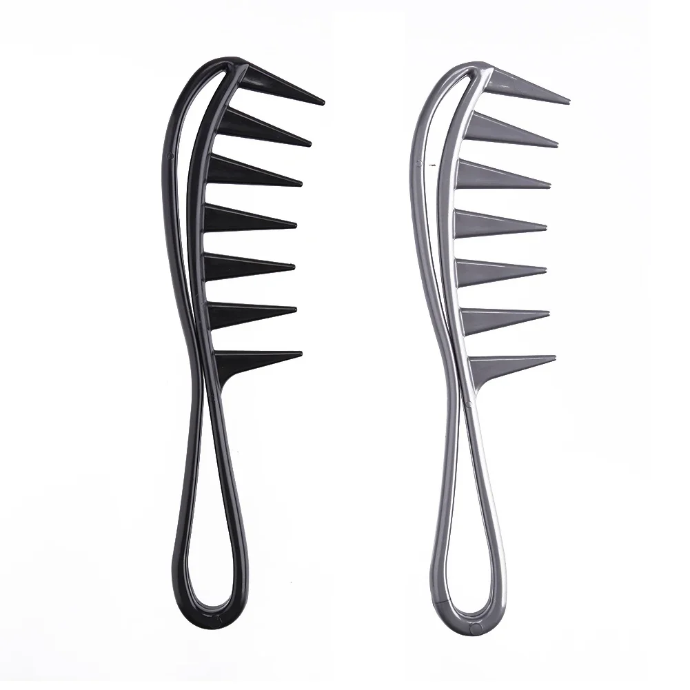 Wide Tooth Plastic Comb Curly Hair Salon Hairdressing Comb Massage for Hair Styling Tool for Curl Hair