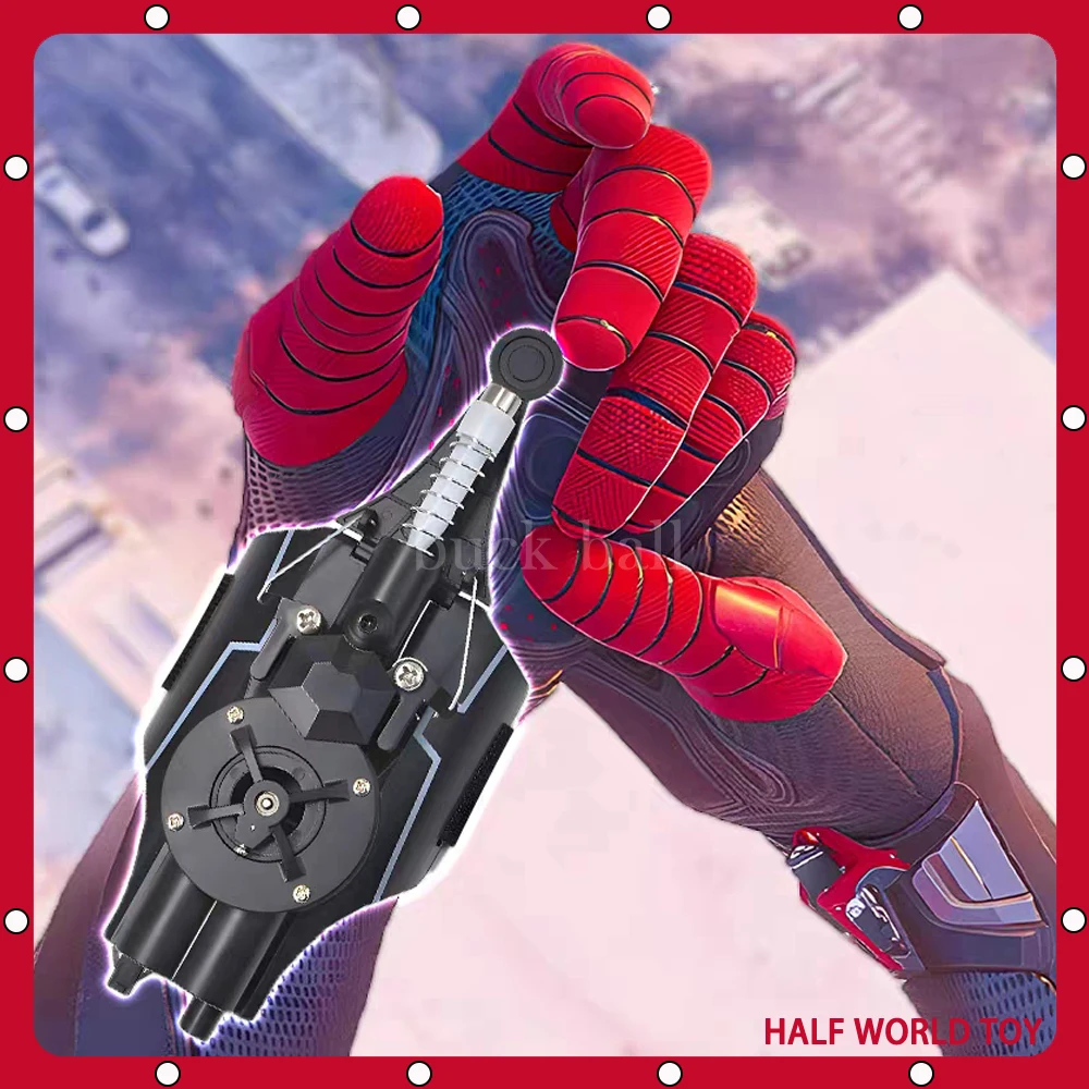 

New Spiderman Wrist Launcher Toys Spider Man Web Shooters Cosplay Peter Parker Accessories Props Gloves Children Christmas Gifts