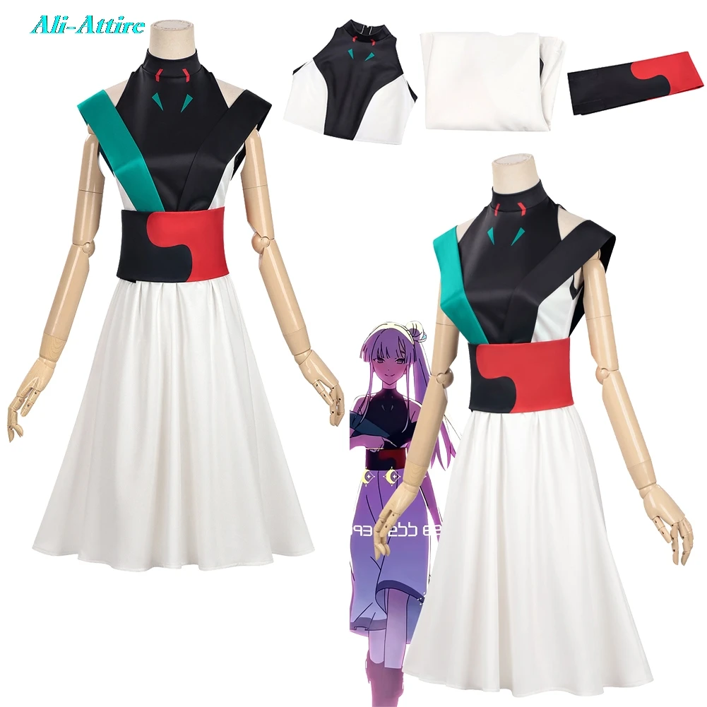 

Аниме Космическая принцесса Кагуя Косплей Цукими Ячиё Топ Юбка Ткань Маскировка Наряд Костюмы Ролевая игра Хэллоуин Костюм Карнавал