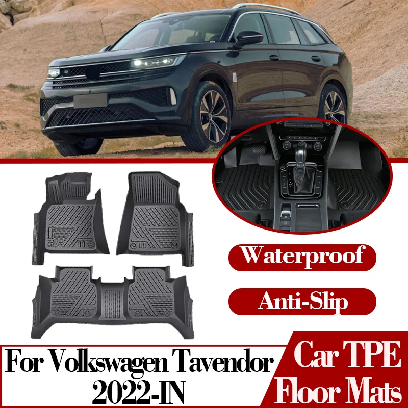 

TPE Material Car Floor Mats Carpet LHD Footpad Cover Carpet Pad Foot Pad Full Rug Anti-Slip For Volkswagen VW Tavendor 2022-2027