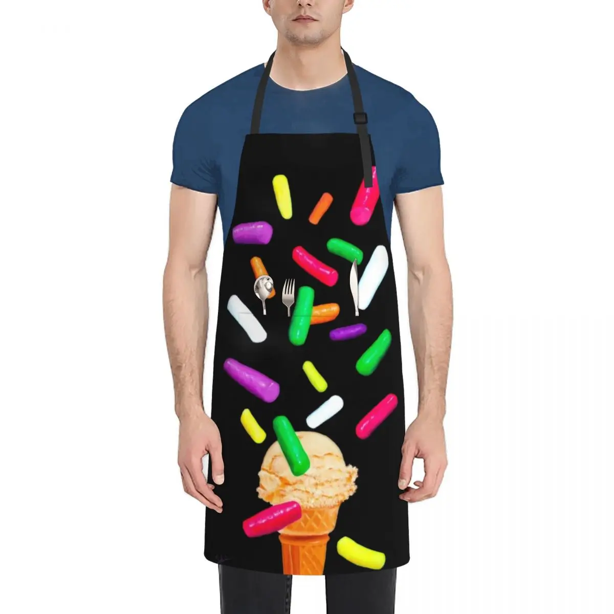 Gigantic Sprinkles Apron Kitchen Items New year's painters kitchen girl Apron