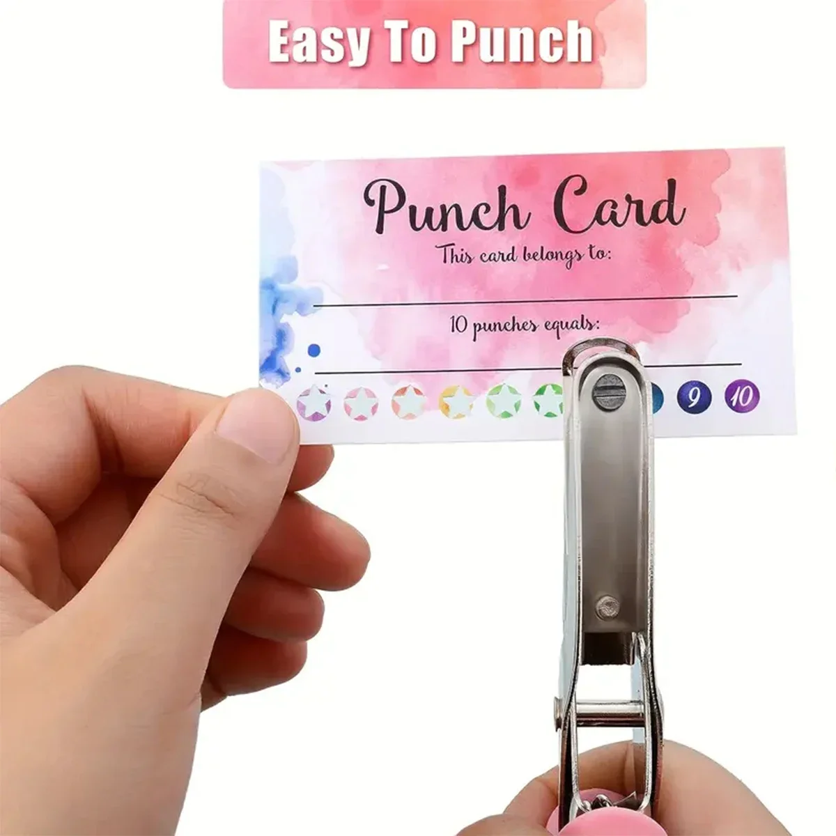 50pcs/set Punch Cards Incentive Loyalty Reward Card Student Awards Cards for Business Classroom Kids Behavior Students Teachers