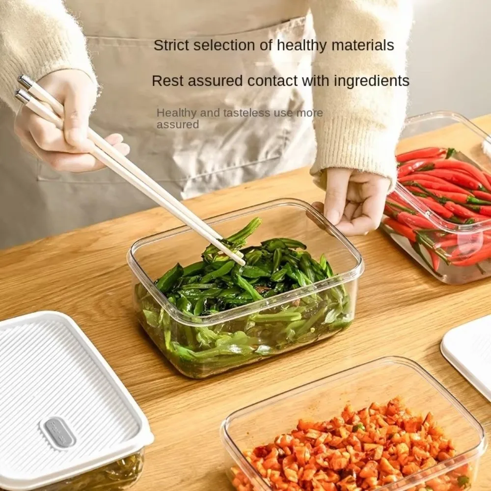 صناديق تخزين الثلاجة ذات التصميم المختوم، صناديق تخزين الطعام الخالية من مادة BPA، صناديق تخزين الوجبات الخفيفة على طراز كريمي