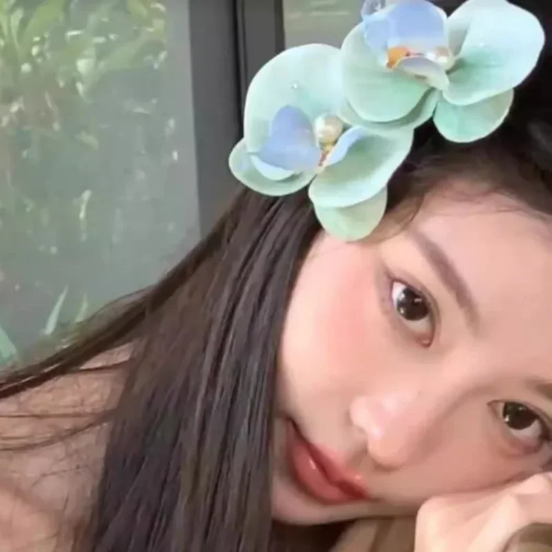 Jepit Rambut Kecil Anggrek Bohemian Aksesori Jepit Rambut Musim Panas