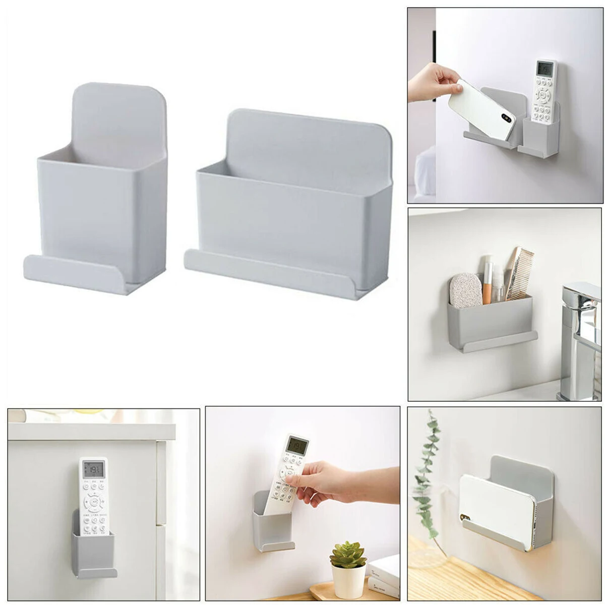 

Creative Remote Control Organiser Multi-functional Mobile Phone Shelf Wall Mounted TV Air Conditioner Remote Control Box