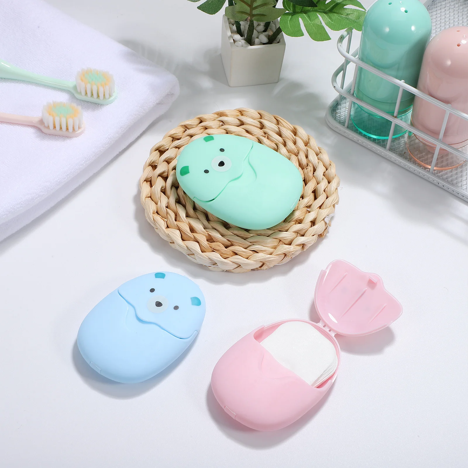 3 قطع من أوراق الصابون للسفر - صفائح صابون ورقية محمولة لغسل اليد والوجه والجسم، خفيفة الوزن للسفر والمشي لمسافات طويلة والتخييم #4