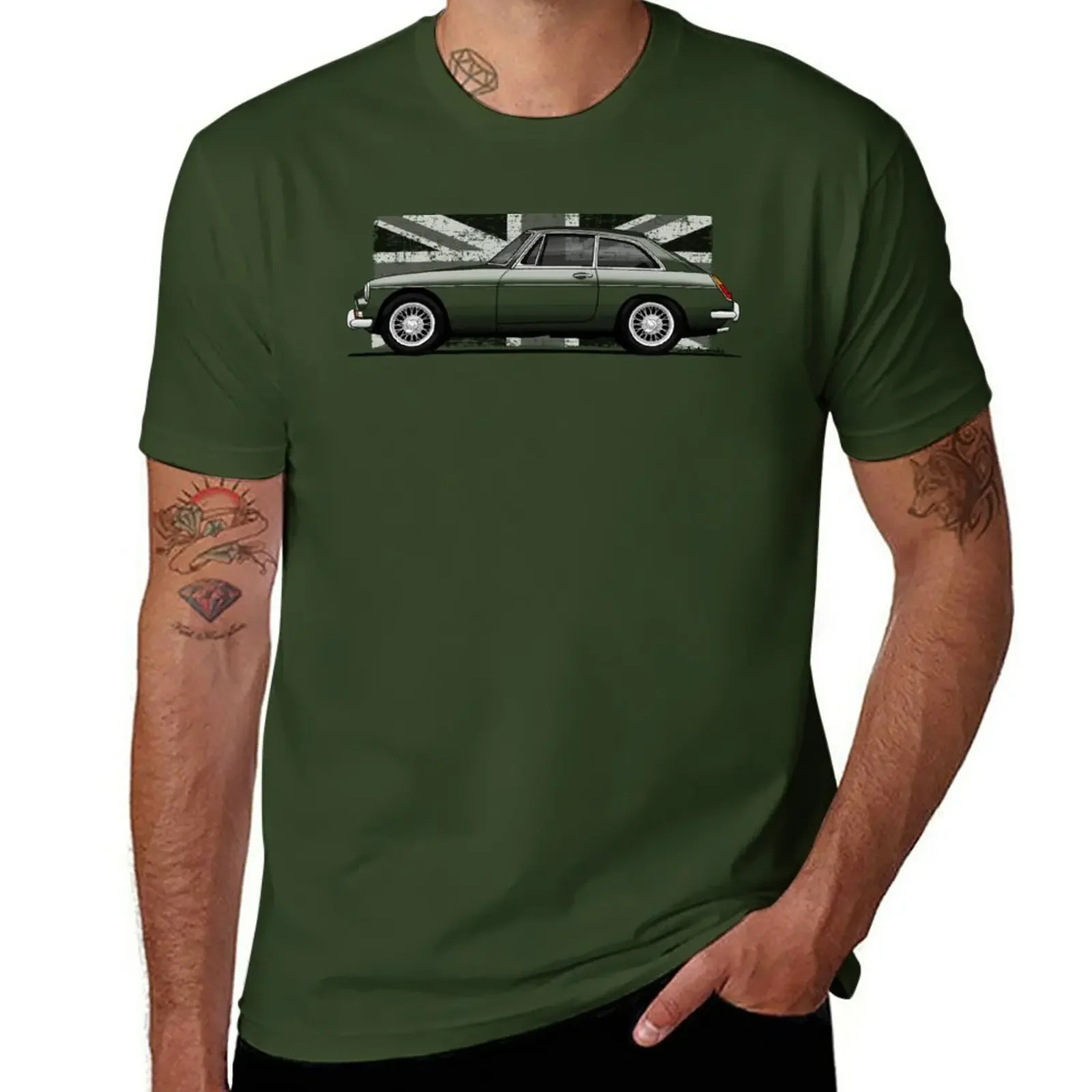 

Copy of My drawing of the green MGB GT BRG T-Shirt summer tops plus sizes summer top big and tall t shirts for men