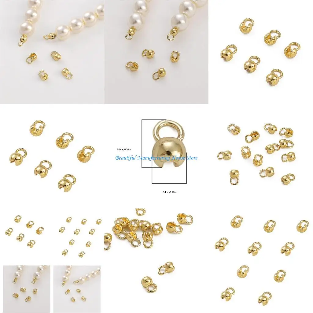 E56A مجموعة من 10 وصلات سلسلة كروية ذات مشبك تثبيت عملي للأساور والقلائد المصنوعة يدويًا ومستلزمات المجوهرات