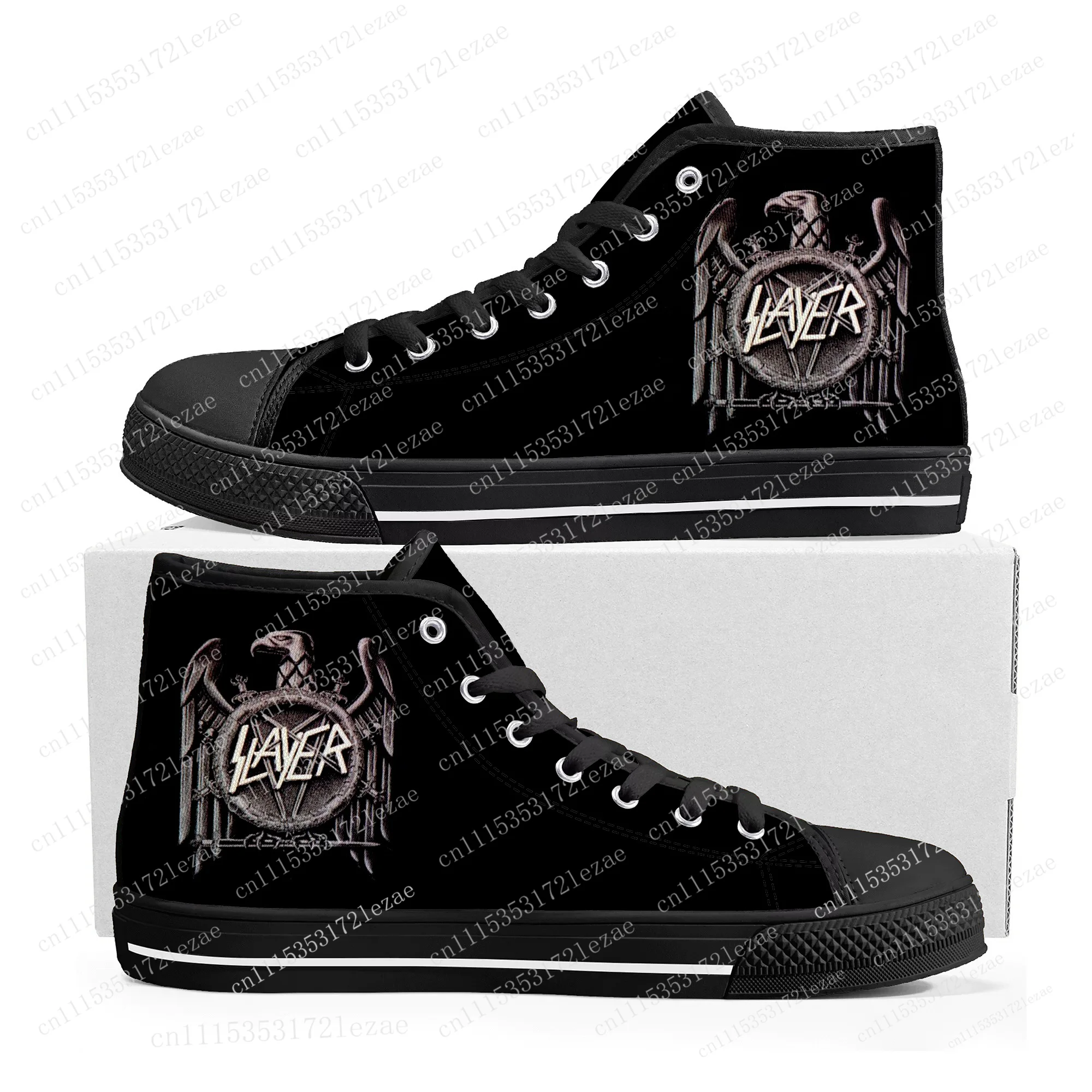 Horror Thriller Slayer Rock Band Classic High-Top 3D Print Unisex Sneakers