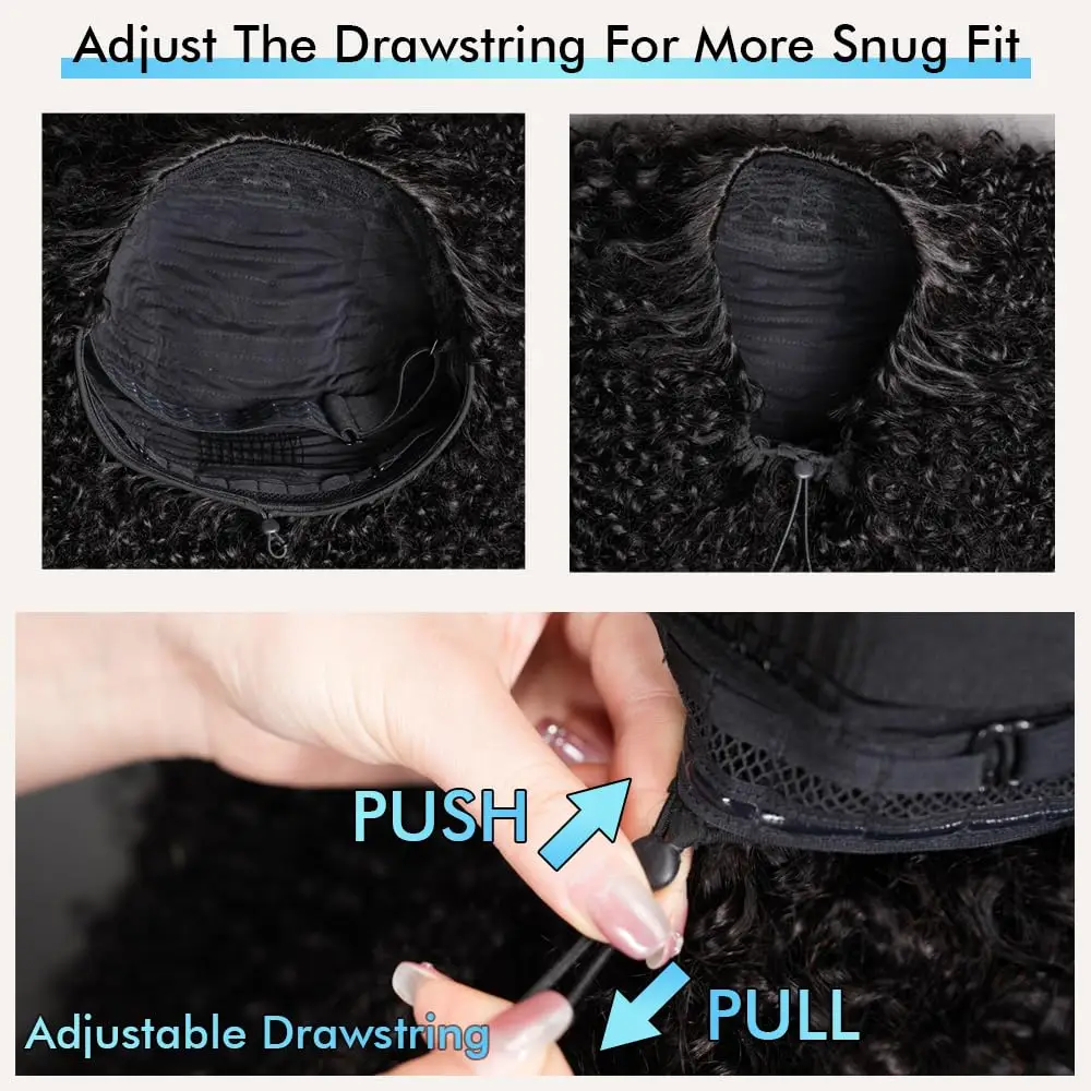 نصف شعر مستعار غريب مجعد 200% كثافة شعر ريمي شعر مستعار مجعد 100% شعر بشري لا يترك ترقية مشبك بدون صمغ في نصف الباروكات للنساء #4