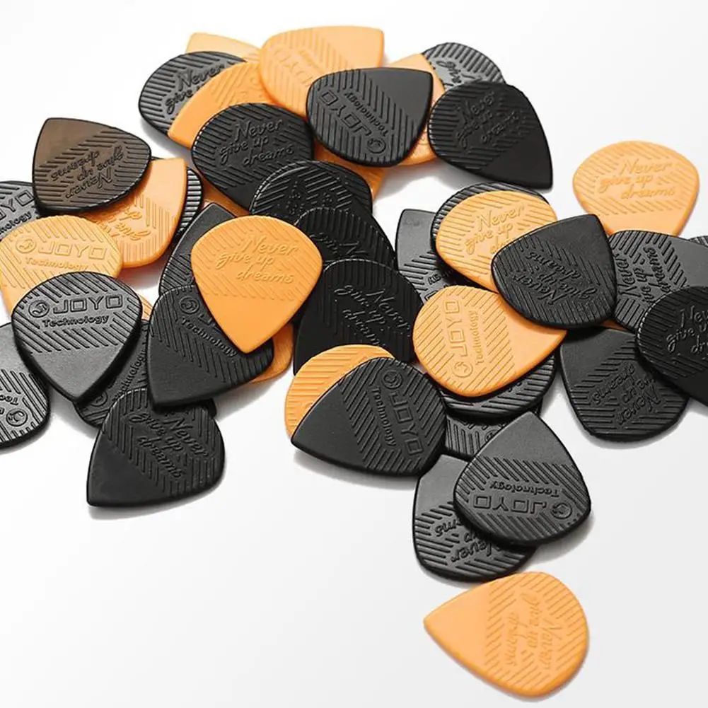 20pcs Plastic Triangle Shape Guitar Pick Plectrum  Black/Orange Suitable for Guitar Bass Ukelele Player