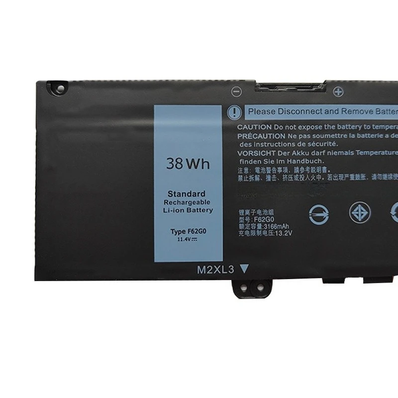 High Quality F62G0 Laptop Battery 11.4V 3166mAh For DELL Vostro P91G 5370 RPJC3 P83G Inspiron 13 7386 2-in-1 7380 5370 7370
