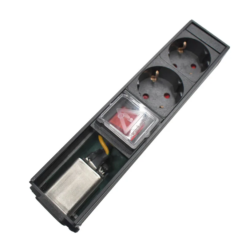 

16A German standard Socket with switch C13 Interface PDU Power Strip Engineering Network Cabinet 2 AC EU output wave filter