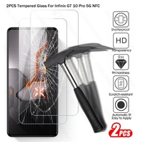 GT10 Pro 5G Glass 2PCS 9H Protective Glass Case For Infinix GT 10 Pro GT10Pro 5G NFC X6739 6.67\