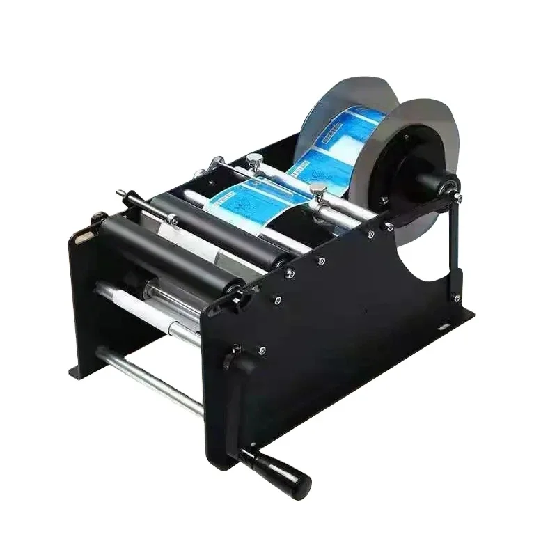 Factory Price Desktop Manual Wine Round Bottle Can Adhesive Sticker Labeling Machine