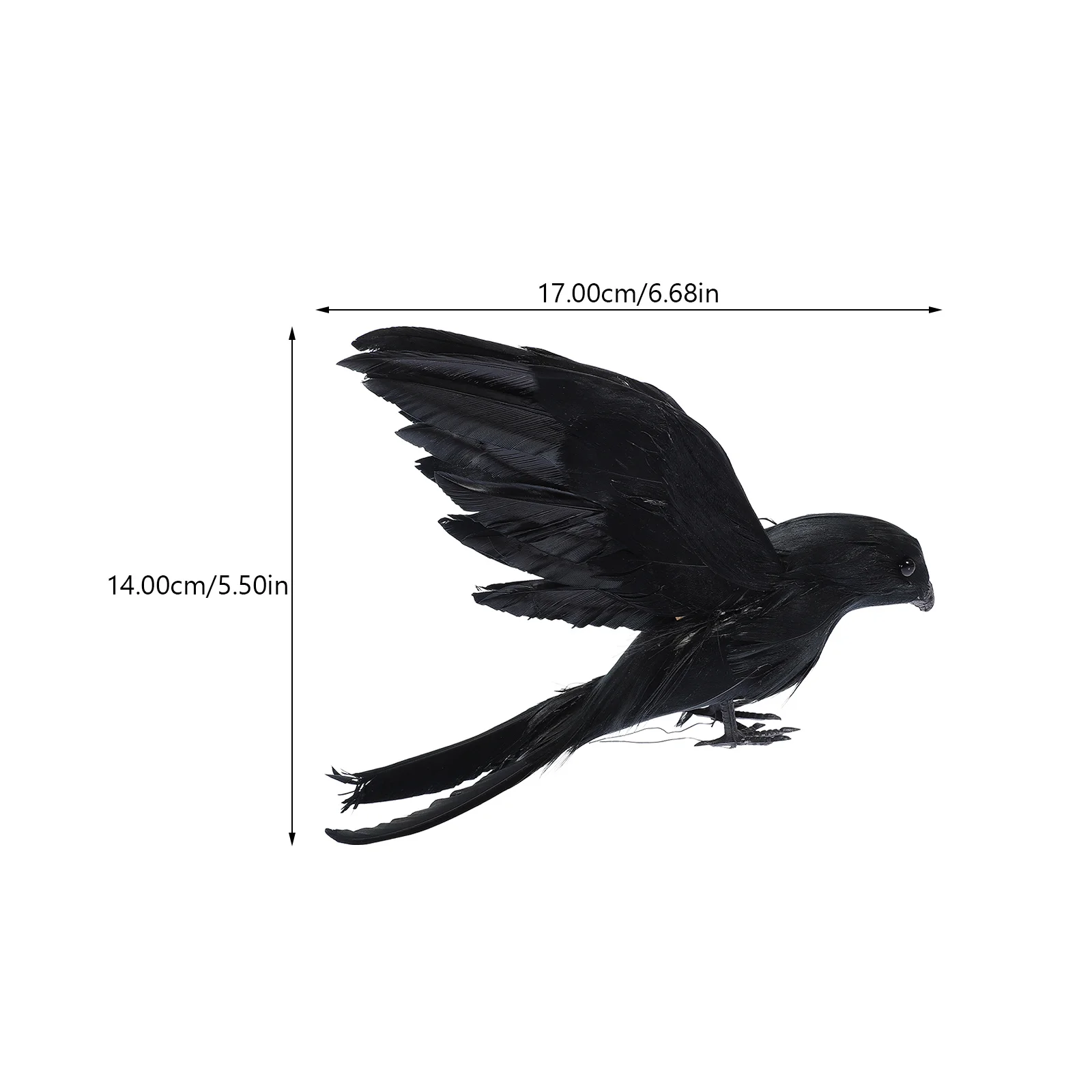 

Simulated Crow Ornament Safe Material Practical Lightweight Portable Perfect Workmanship Halloween Decoration