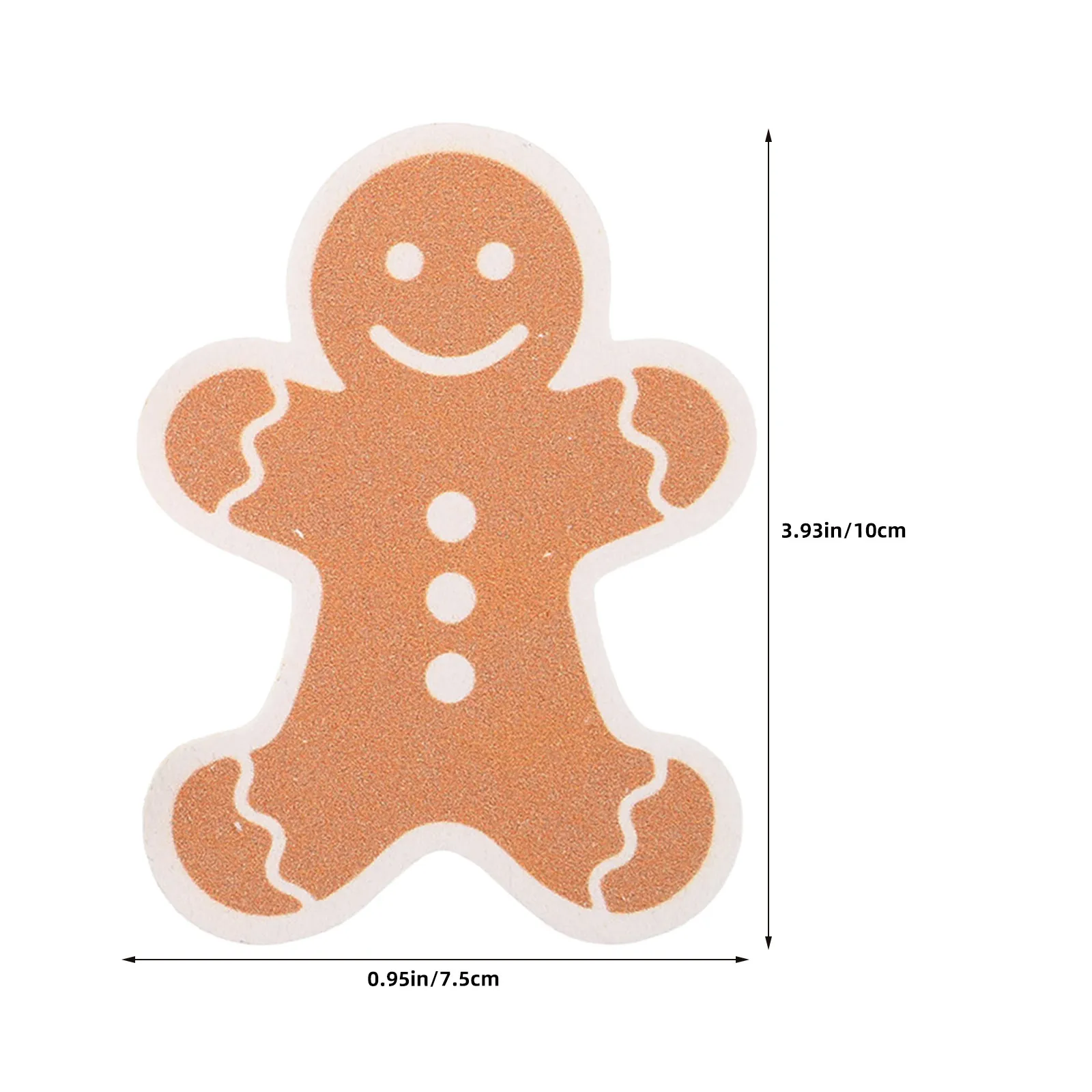 4Pcs Gingerbread Man Dishcloth Washing Towels Wood Pulp Cotton Dishwashing Cloths Christmas Dish Sponge Quick-dry Cleaning Cloth