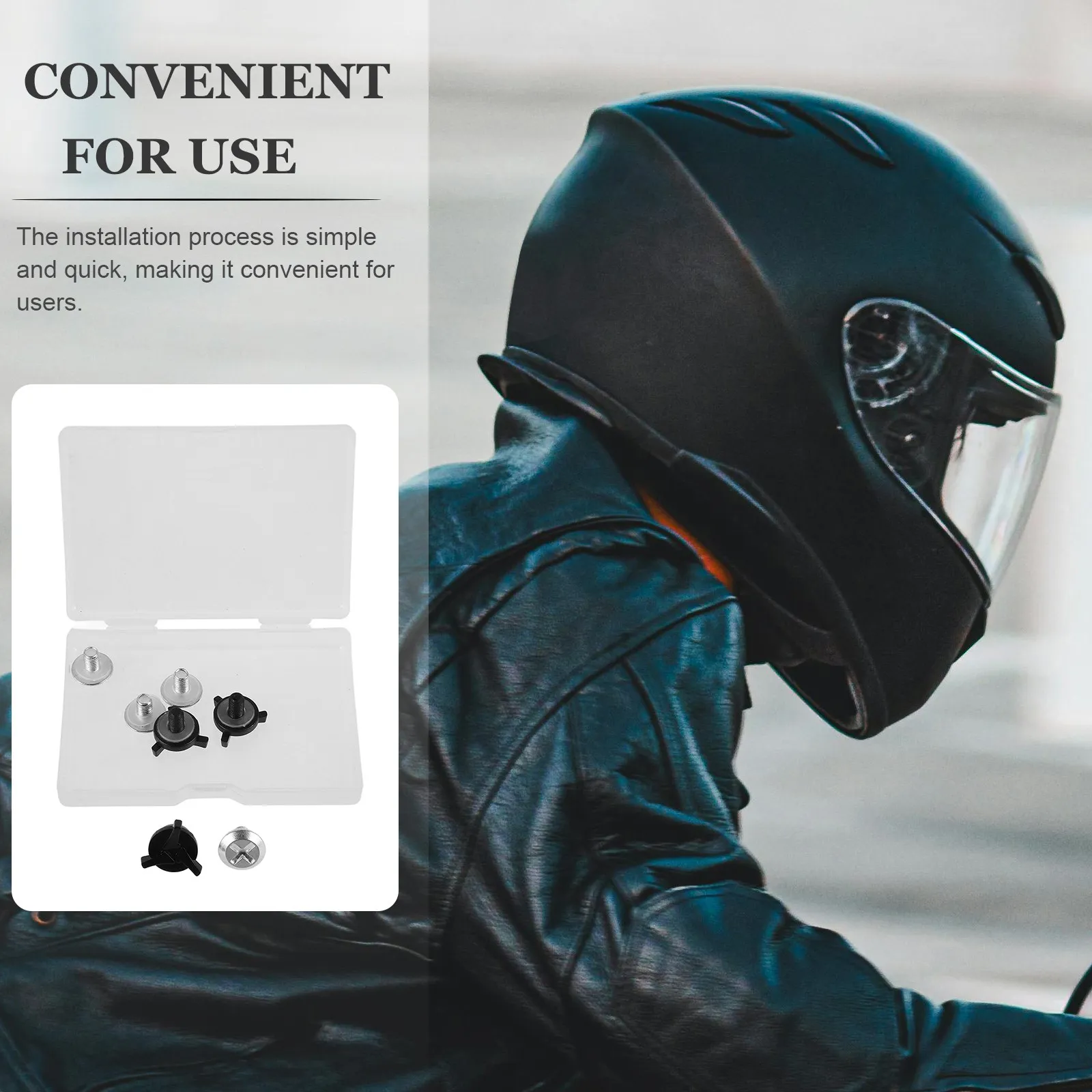 

1Set High Strength Screw Replacement Set for Visor Mounting Adjustment and Secure Fastening on Motorcycle Scooter Helmets