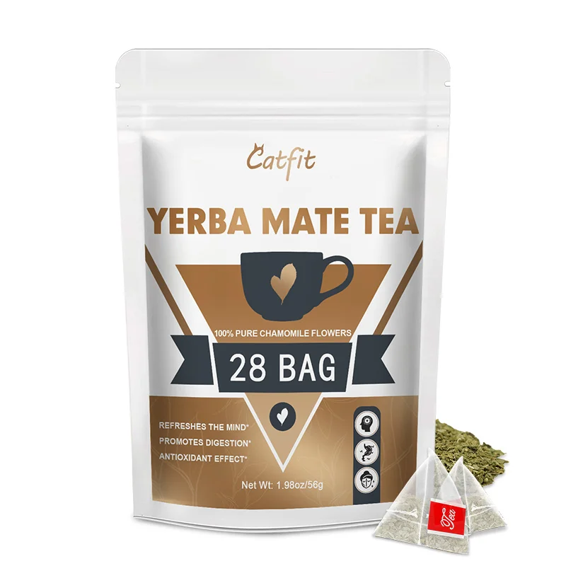 

Catfit Yerba Mate Tea Bag for Clean Detox, Natural Energy, Improved Focus, Concentration&Sleep Quality, Immune Digestion Health