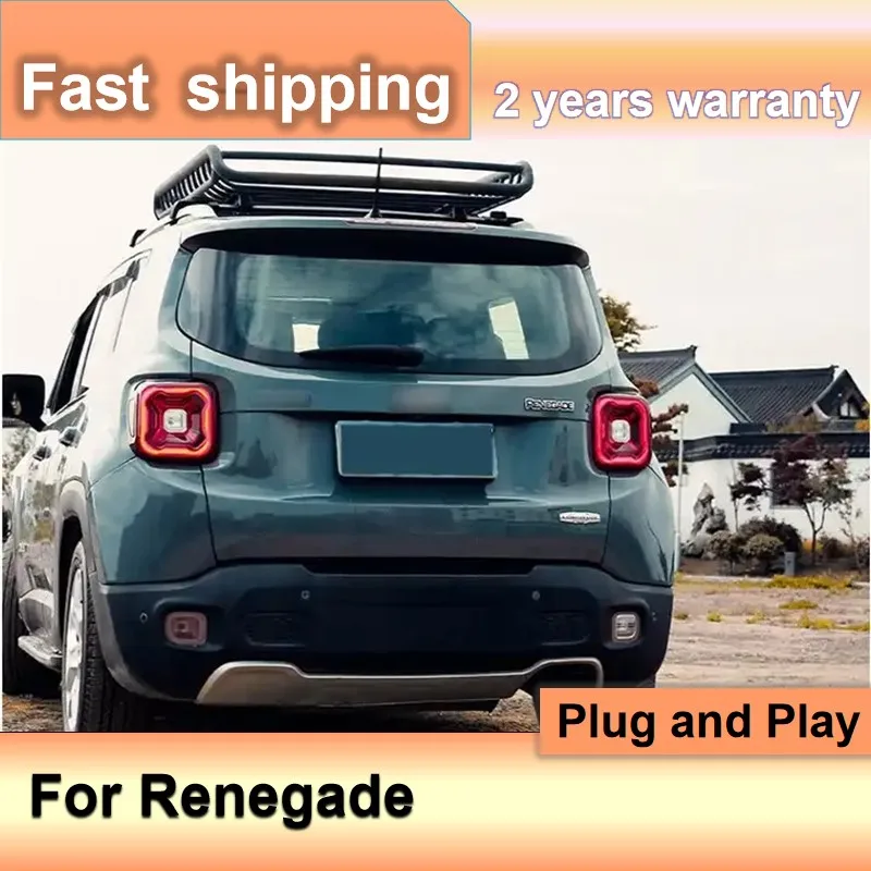 Car Accessories for Jeep Renegade Taillights 2015-2020 Jeep Renegade Tail Lights DRL Fog Brake Turn Signal Reverse