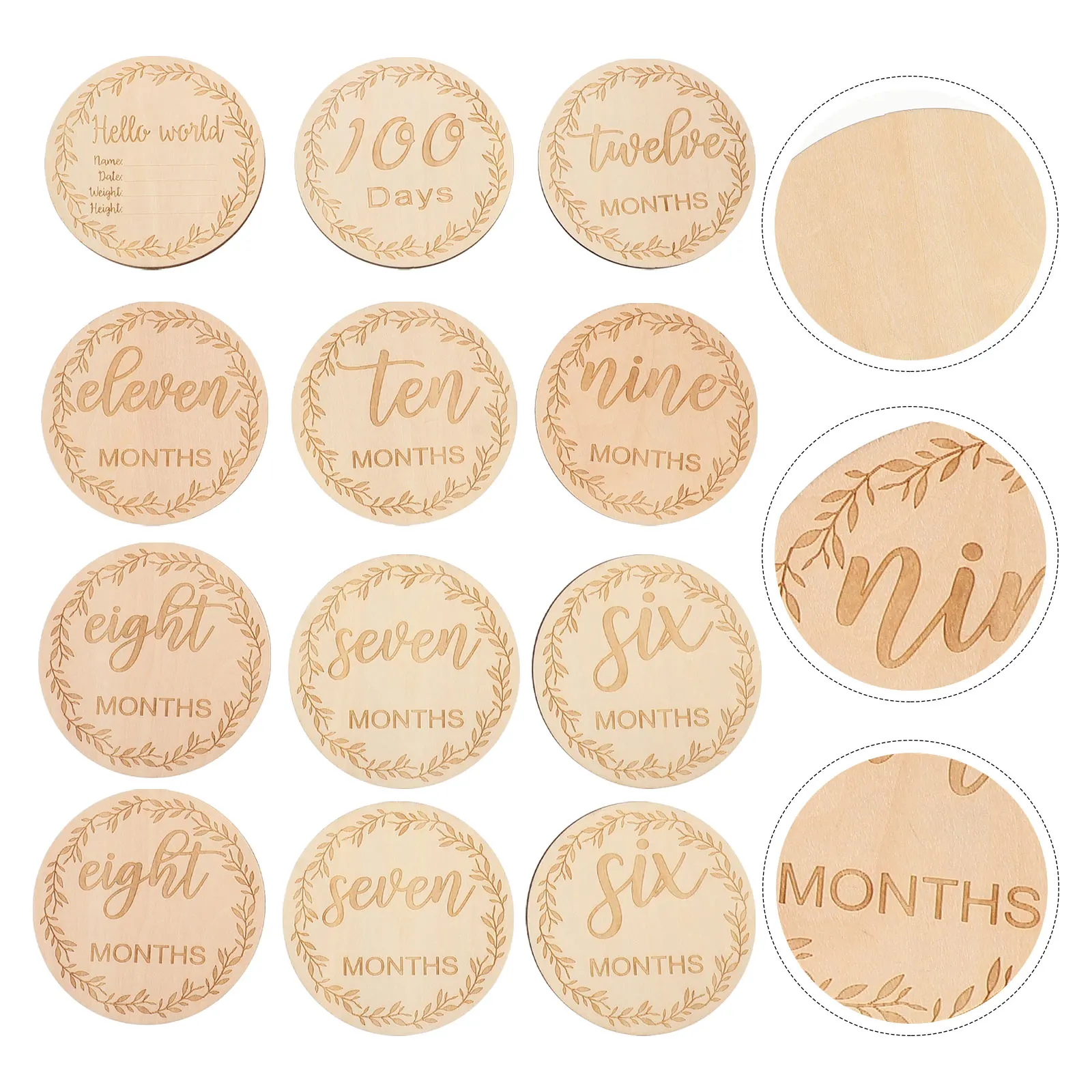 

Month Card Anniversary Number Monthly Milestone Blank Age Cards Commemorative