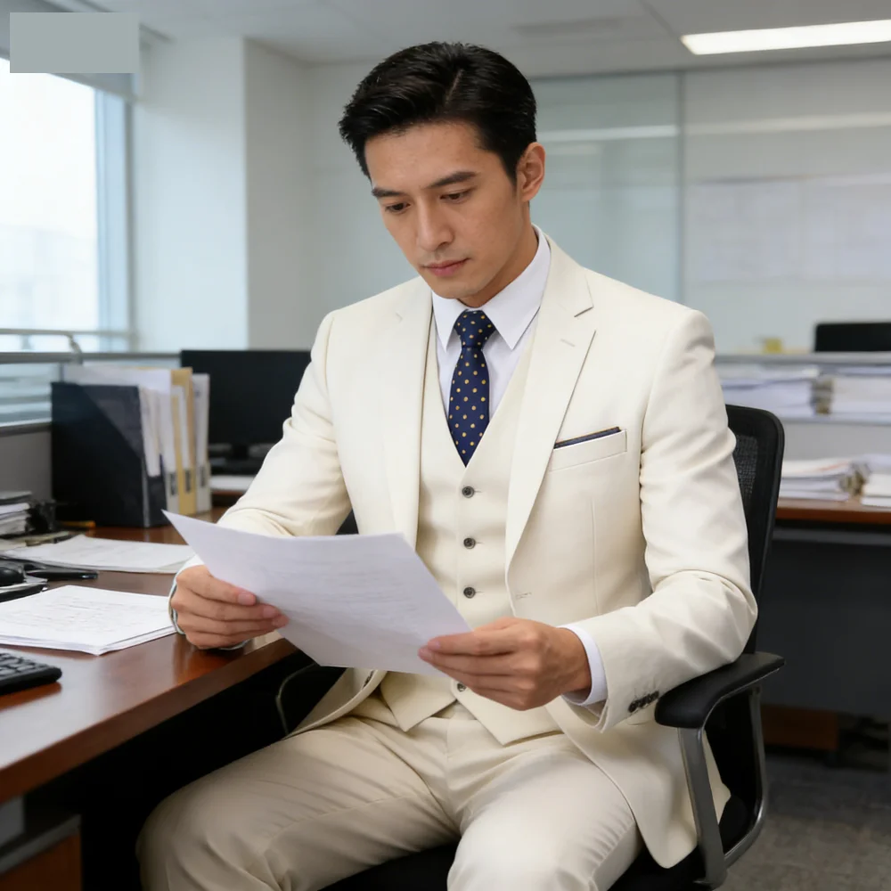 

Men's Slim Fit White Tuxedo 3-Piece Suit for Wedding Dance Party Business Blazer Vest Pants Formal Wear