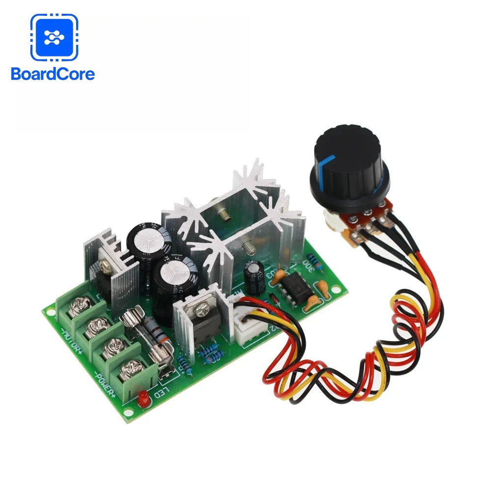 20A 1200W PWM DC Motor Speed Controller DC 10-60V Adjustable Regulator Module 12V 24V 36V 48V High Power Drive Module