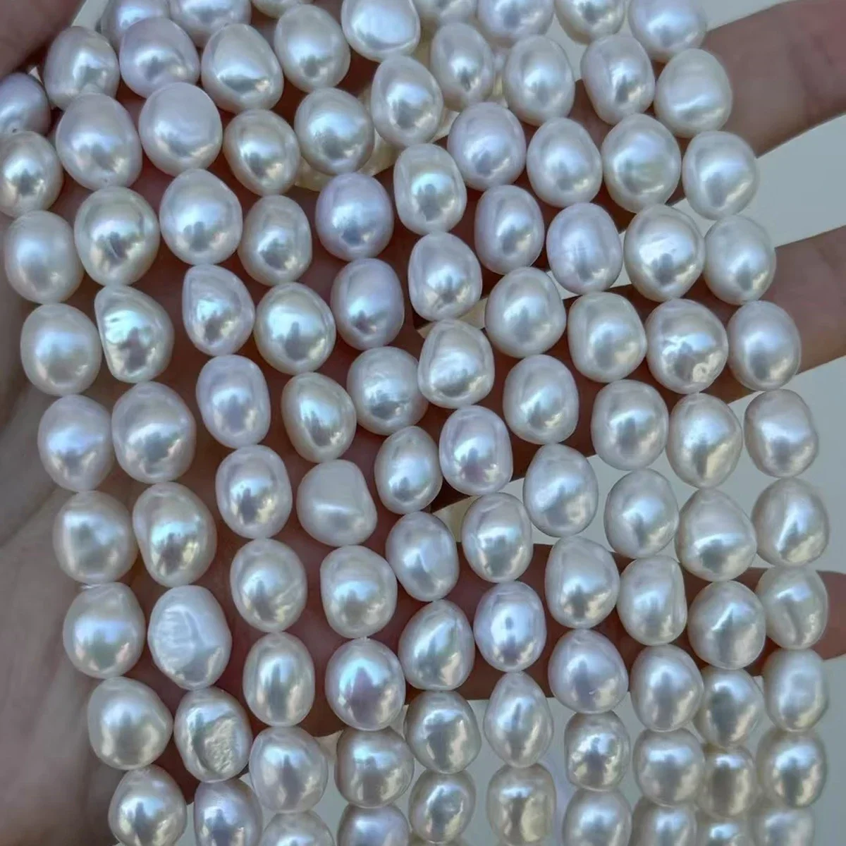 

Natural Freshwater Small Stone Shape Pearl 8.5-9.5mm 5A+ High-Grade Isolated Bead Jewelry Make DIY Necklace Bracelet Accessories