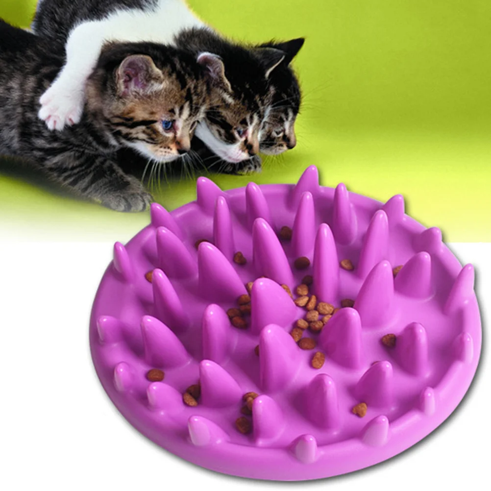 

Slow Feed Pet Jungle Shaped Dog Feeding For Puppy Small Pets Purple Lightweight Non-Slip Travel Bowl Pet Slow Feeder Dog