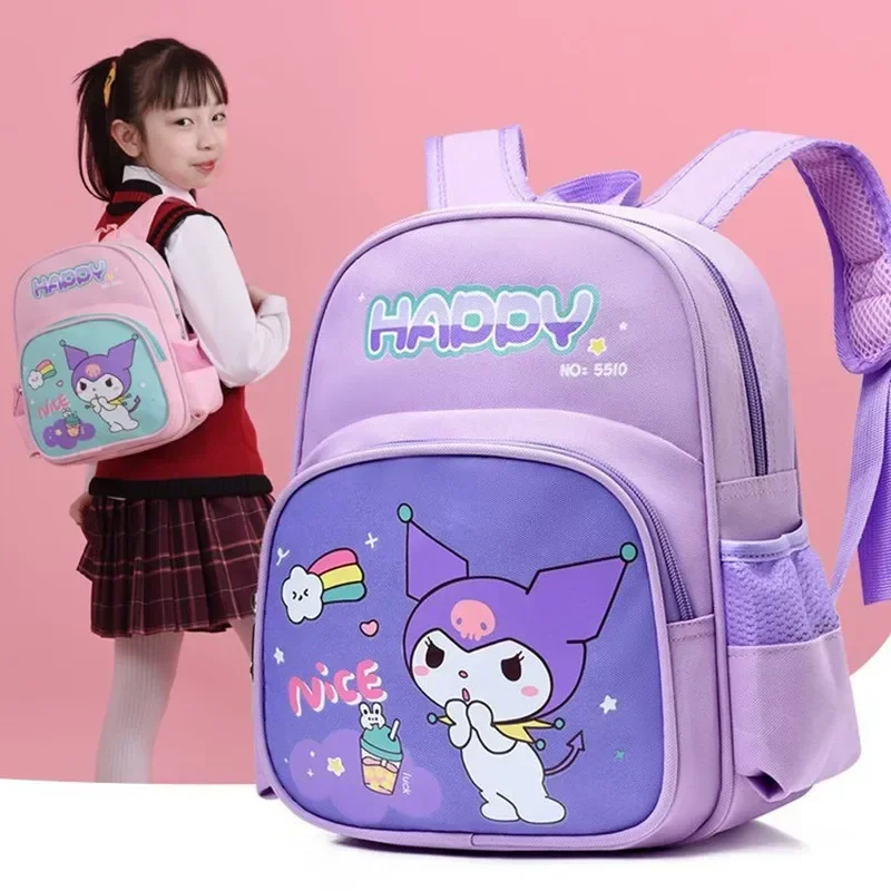 Sanrio-mochila escolar de hello kitty para niños, bolso de hombro de princesa de guardería, mochila de dibujos animados para niñas, bolso de bebé kuromi