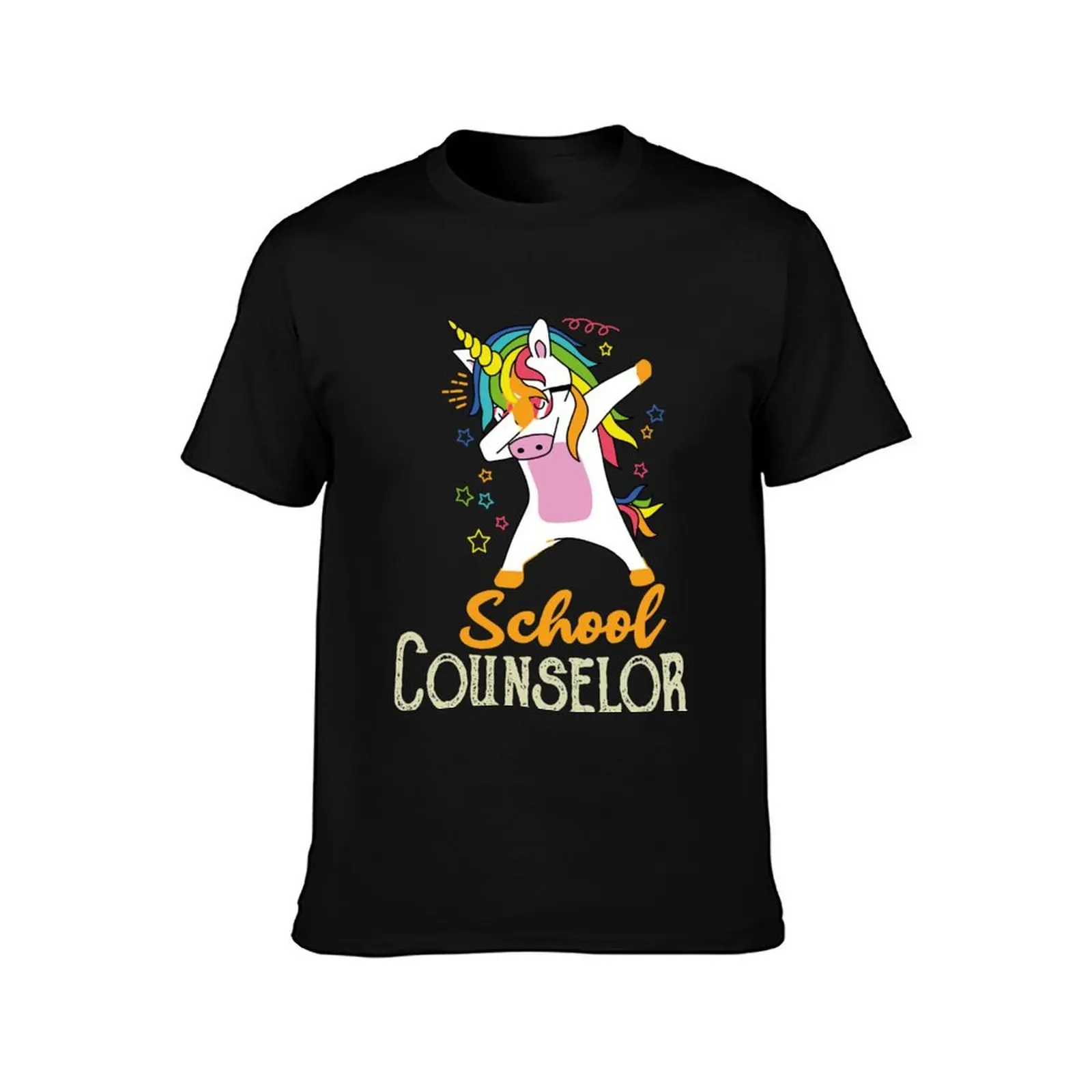 Love School Counselor Rainbow Hair Unicorn Teacher Gift T-Shirt graphic shirts sports fans mens champion t shirts