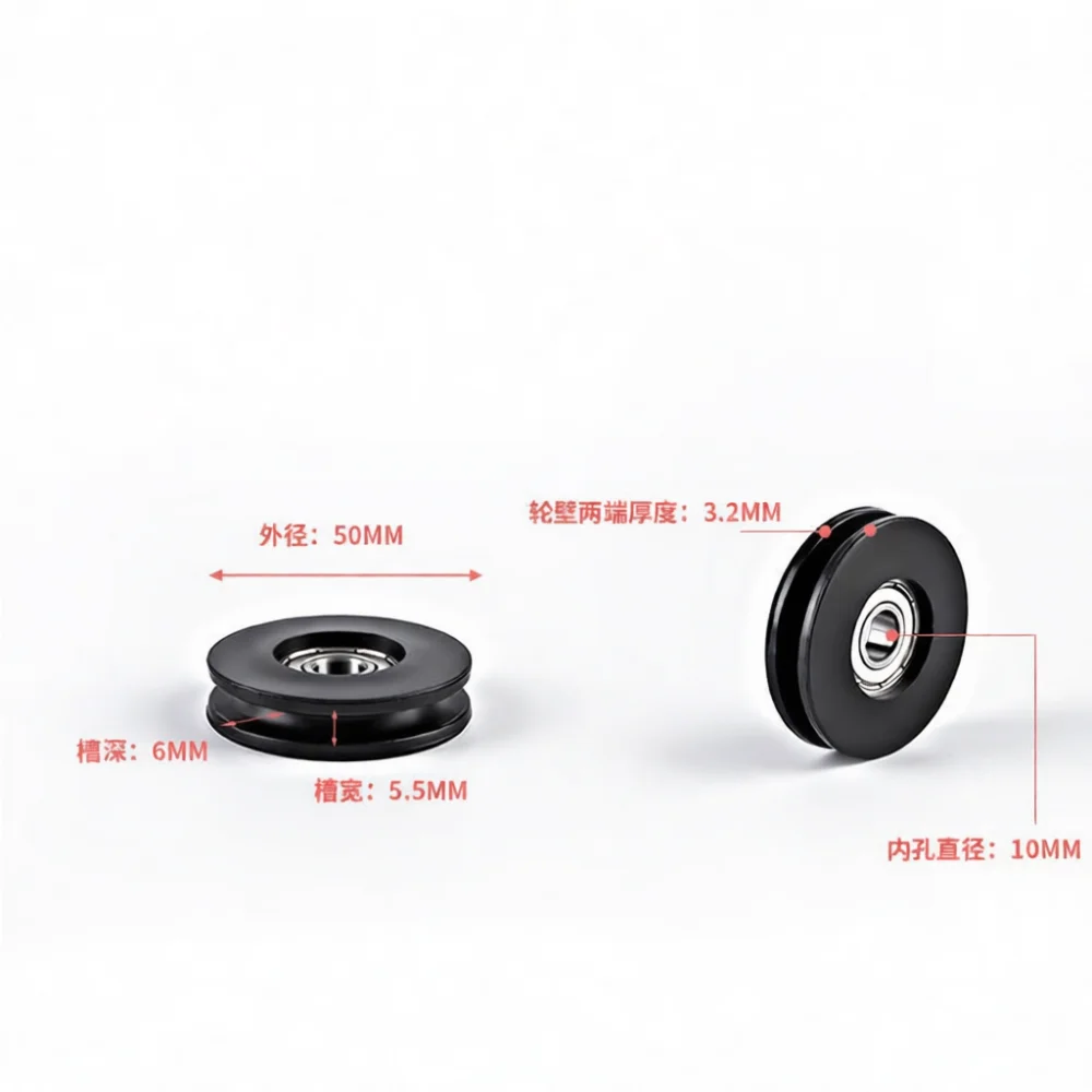 Durable Silent Nylon Pulley Replacement For Gym Cable Machine Fitness Strength Training Equipment Accessory Part