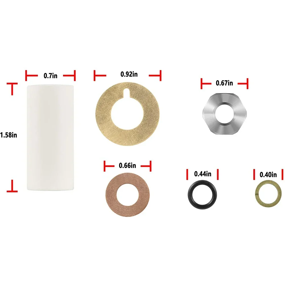 ChuangQian AR2546 18mm Piston Kit Ceramic Plunger Repair Kit for Annovi Reverberi RK RKA RKV XRCA XRV XRCV 18PCS