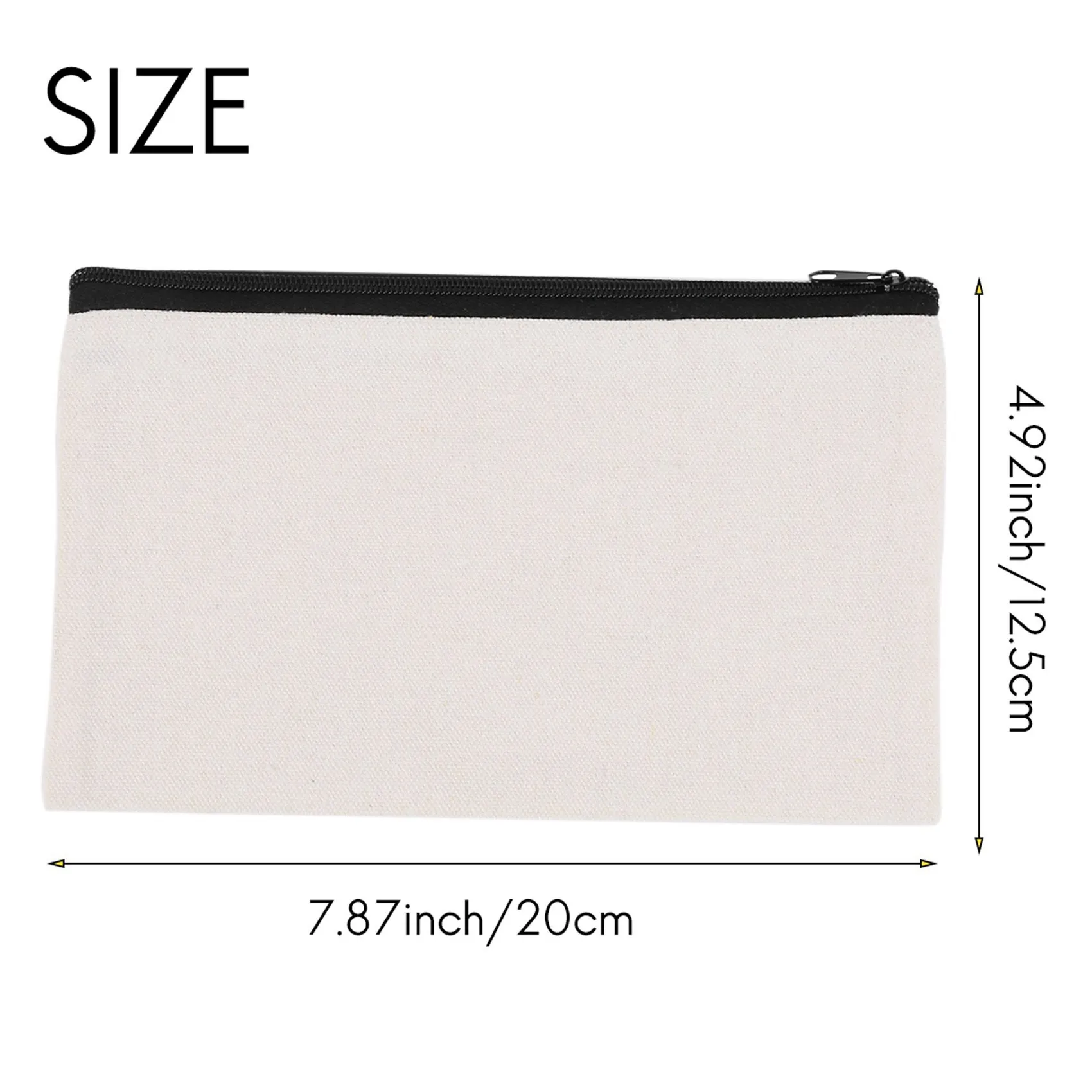 TEXU 30Pcs Canvas Makeup Bags Canvas Zipper Pouch Bags Pencil Case Blank DIY Craft Bags Cosmetic Pouch For Travel DIY Craft