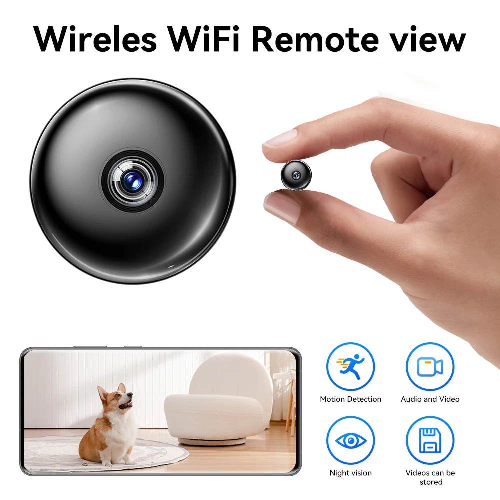 Wireless Security Camera with Night Vision & Motion Detection – Portable Surveillance for Home, Youngsters Watch, Easy to Instal