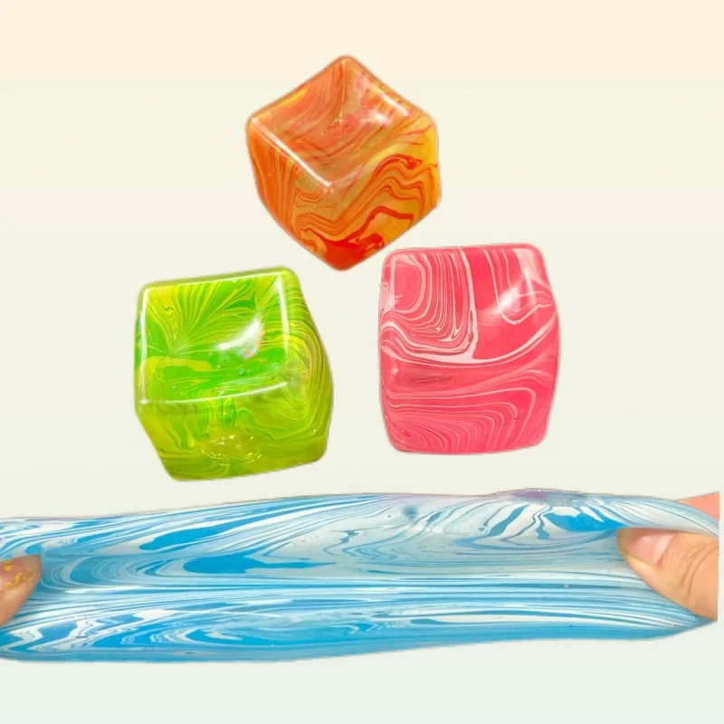 Powolnie Wznoszący Się Marmurkowy Kostka Lodu Squishy - Zabawka Sensoryczna Antystresowa dla Dorosłych i Dzieci, Uspokajająca Fidget Toy na Autyzm, Prezent na Imprezę Redukujący Stres