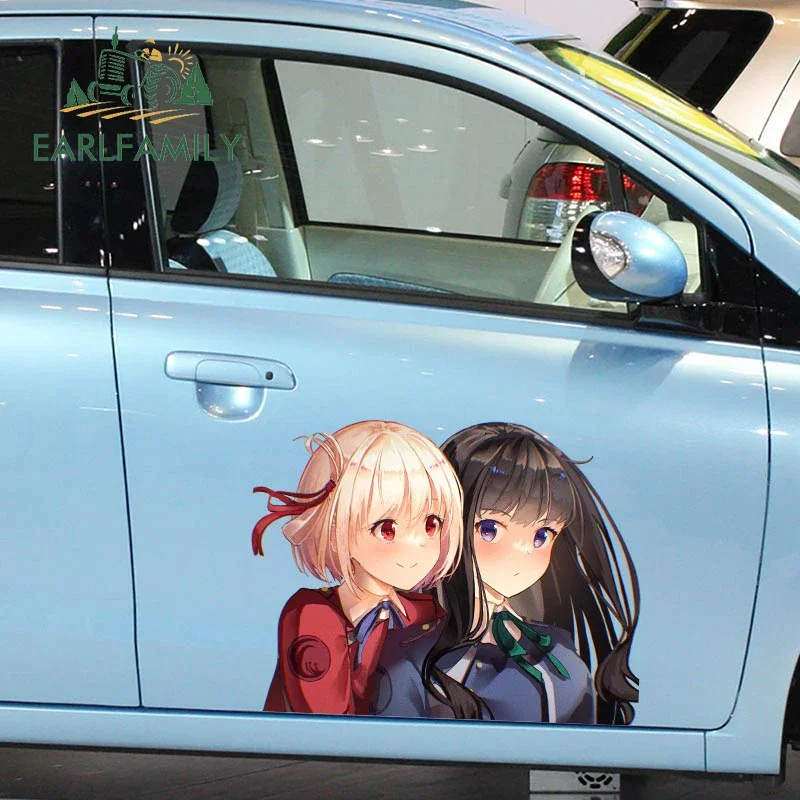 

EARLFAMILY 43 см x 32,7 см большая автомобильная наклейка для милых Loli Kawaii Sanpai автомобильные аксессуары наклейка кемперван водостойкий солнцезащитный крем RV VAN