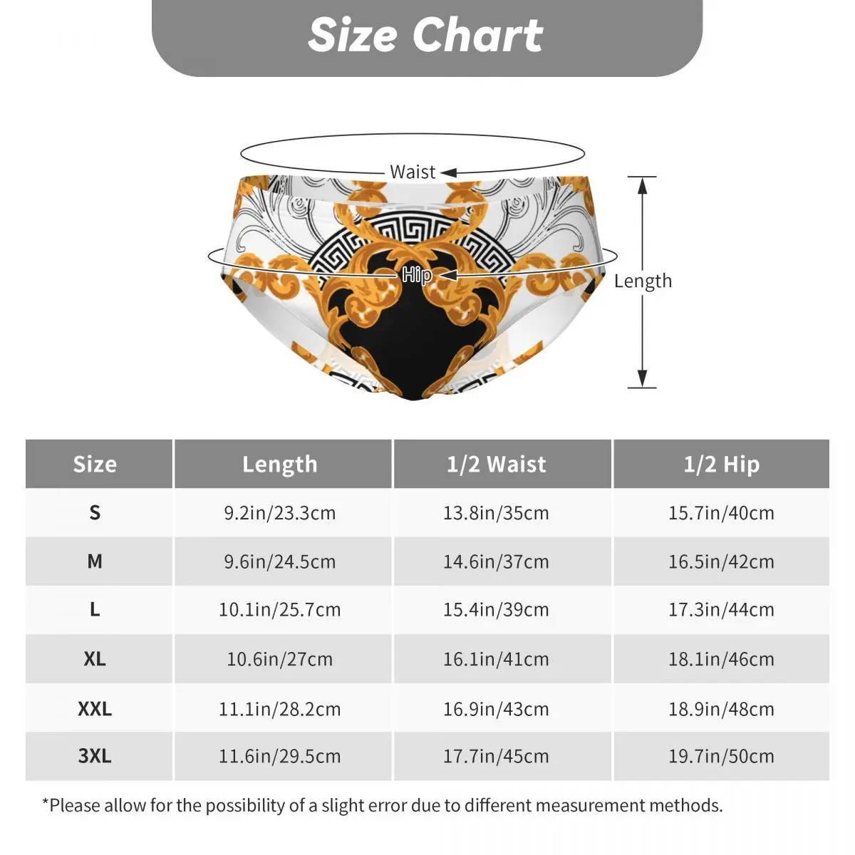 남성용 섹시한 골든 바로크 속옷, 삼각형 반바지, 편안하고 세련된, 부드럽고 얇은 트렁크, 복서 팬티, 도매