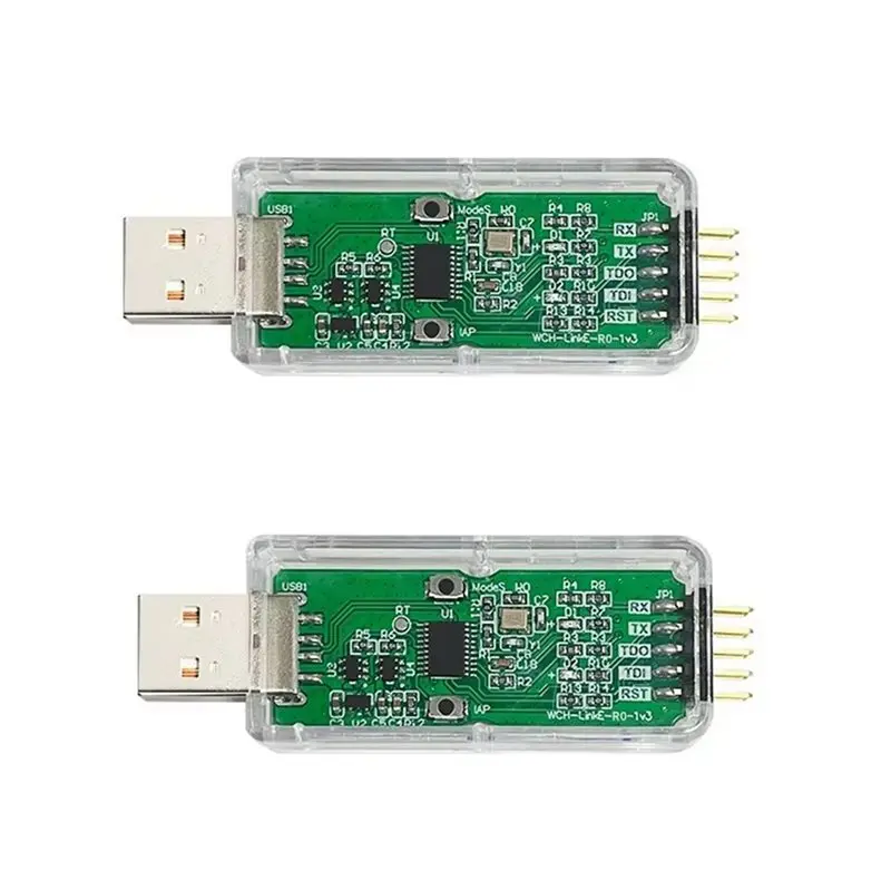 M09K 4Pcs WCH-Linke Online Download Debugger Support WCH RISC-V Architecture MCU/SWD Interface 1 Serial Port To USB Channel