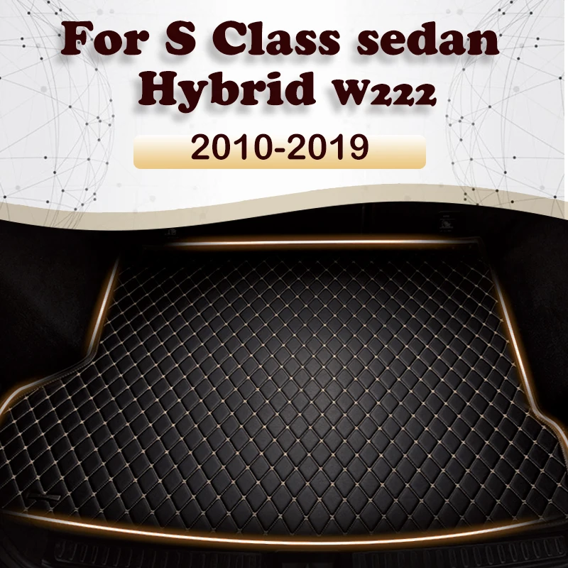 Car Trunk Mat For Mercedes S Class sedan Hybrid W222 2010-2019 11 12 13 14 15 16 17 18 Custom Car Accessories Auto Interior