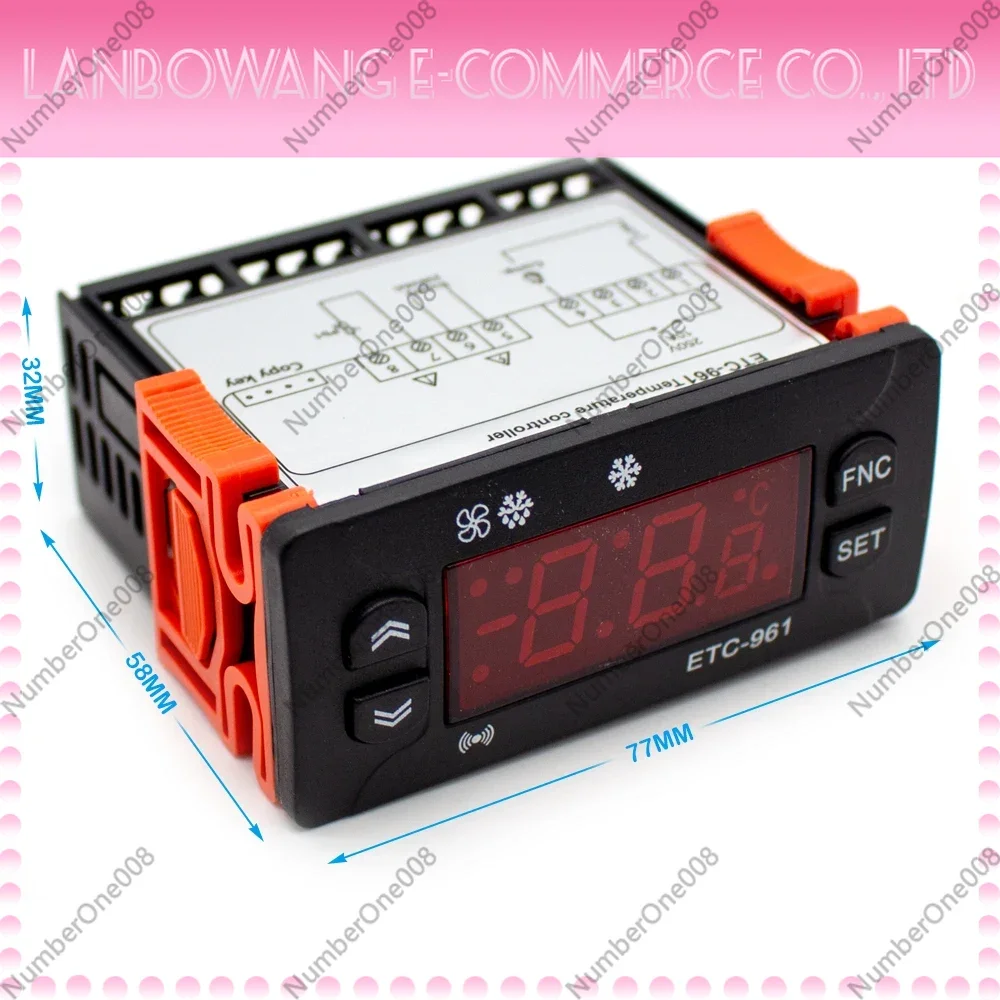 5Pcs Microcomputer Digital Temperature Controller Thermostat with NTC Sensor Refrigeration Alarm for Freezer, Display Panel