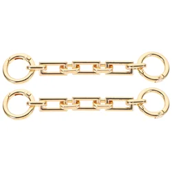 Extensor de cadena dorada, correa de hombro tipo bandolera, reemplazo de bolso, suministros Diy, accesorios de cadena de bolso ajustables, 2 uds.