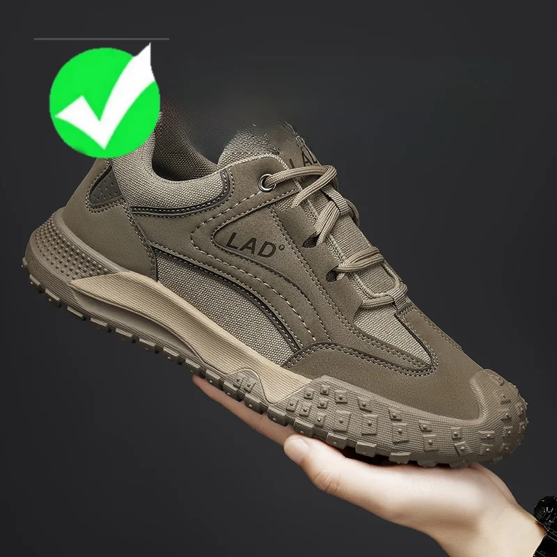 

Men's Casual Shoes Comfortable Mesh Labor Protection Shoes Anti-slip Wear-resistant Work Shoes Breathable round Toe Rubber Sole