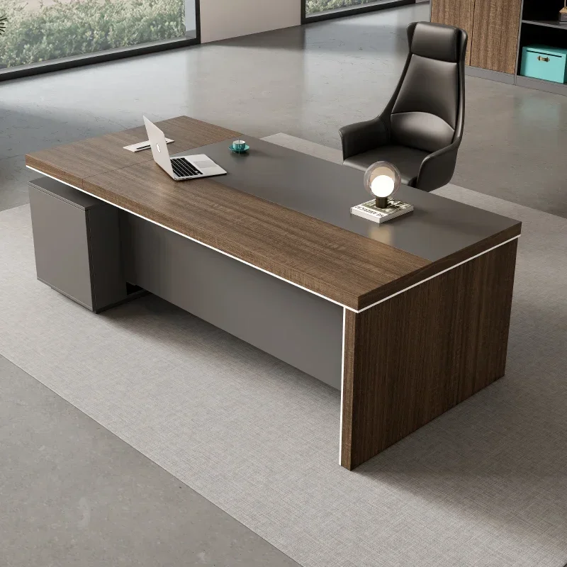 

Modern Computer Office Desks Corner Minimalist Wooden Manager Office Desks With Drawers Luxury Furniture Mesa De Trabalho LLOD