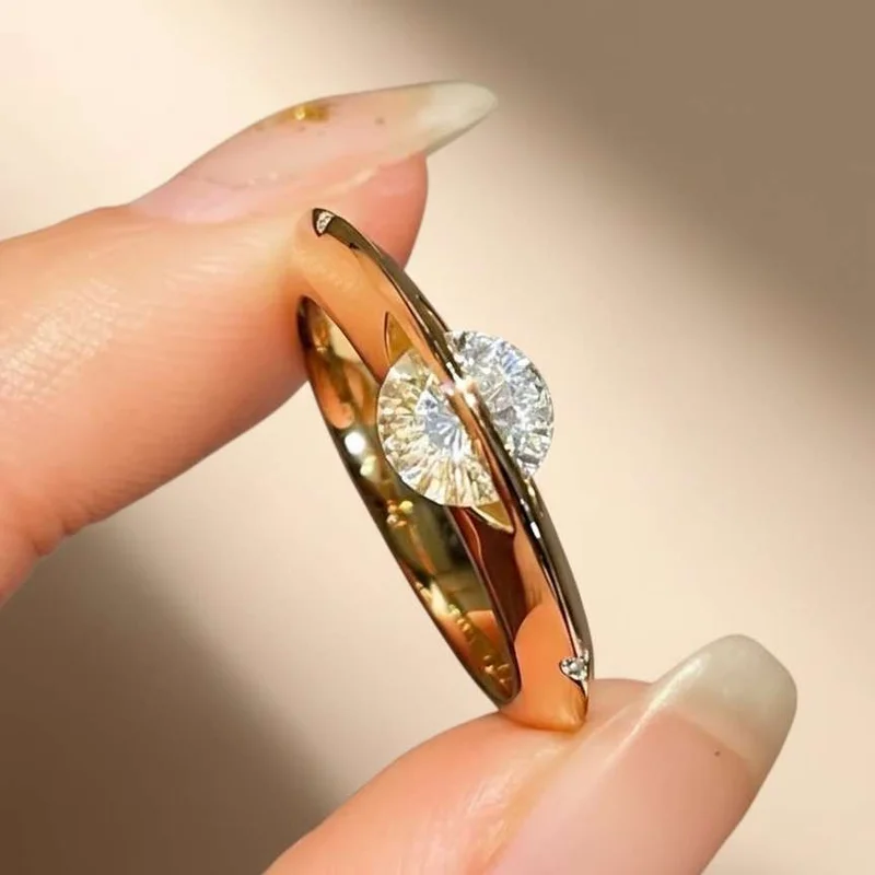 925 Sterling Silver Personalized Planet Around Advanced Zircon Ring For Women Wedding Party  High Quality Jewelry Hot Sale Gift