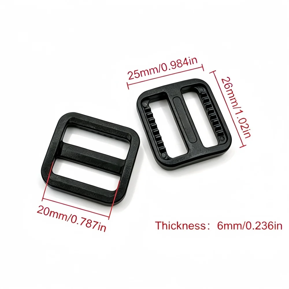 12-100 Stück/Packung 3/4"(20mm) Bunte Triglides Verstellschnallen für Hundehalsband, Gurtzeug, Rucksackgurt – Detail 2