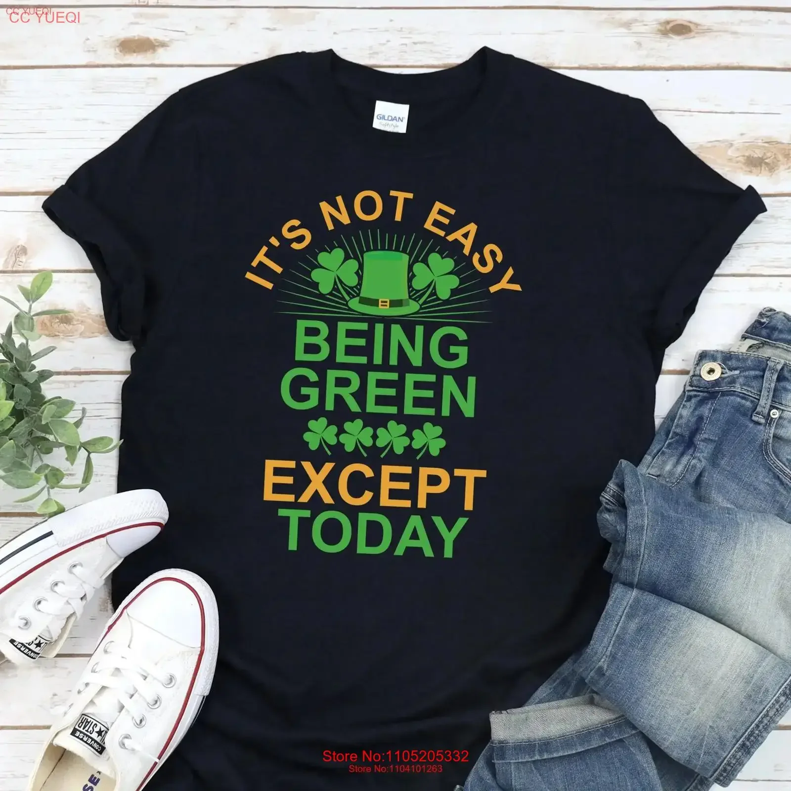 Funny St Patricks day shirt for men and women It's not easy being green except today Irish shamrock Happy vintage Washed