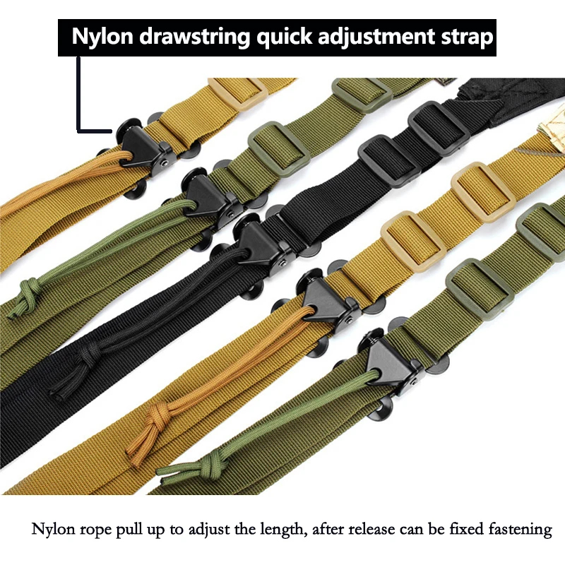 2 Point Rifle Sling Ranger Green Gun Sling Combat Shooting Rifle Strap Weapon Hunting Accessories Tactical Multi-function Strap